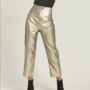 Show Me Your MuMu Gold Hepburn Pant Sz S